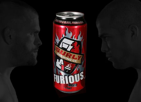 Drinking Furious Beer from Surly Brewing while Watching UFC 66