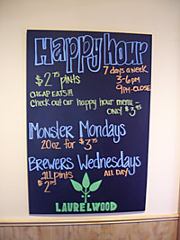 Laurelwood’s Specials Board